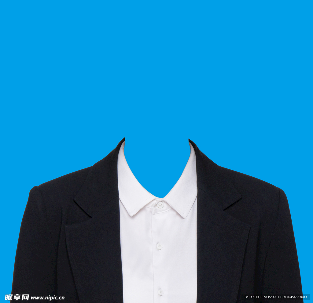 女款西装证件照衣服素材