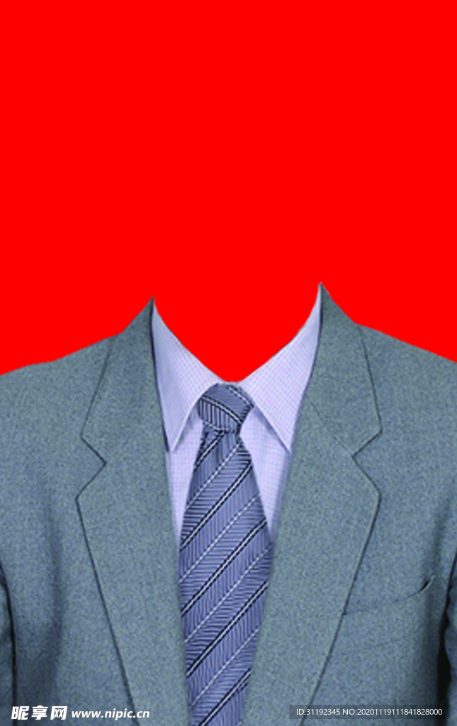 西装证件照模板