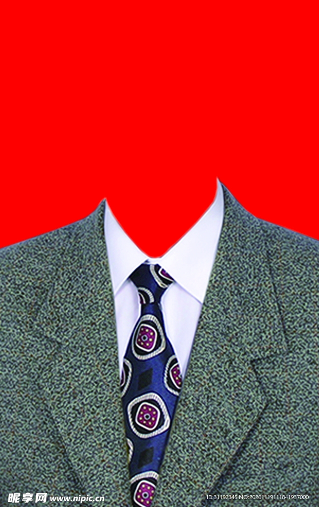 西装证件照模板