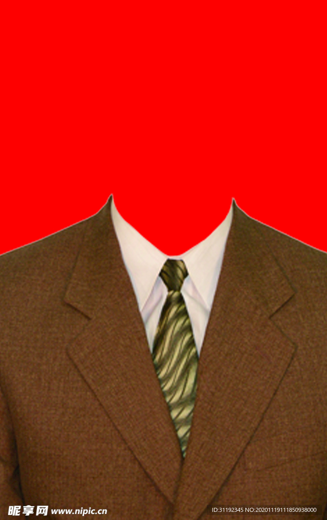 西装证件照模板