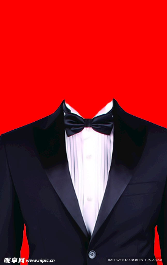 西装证件照模板