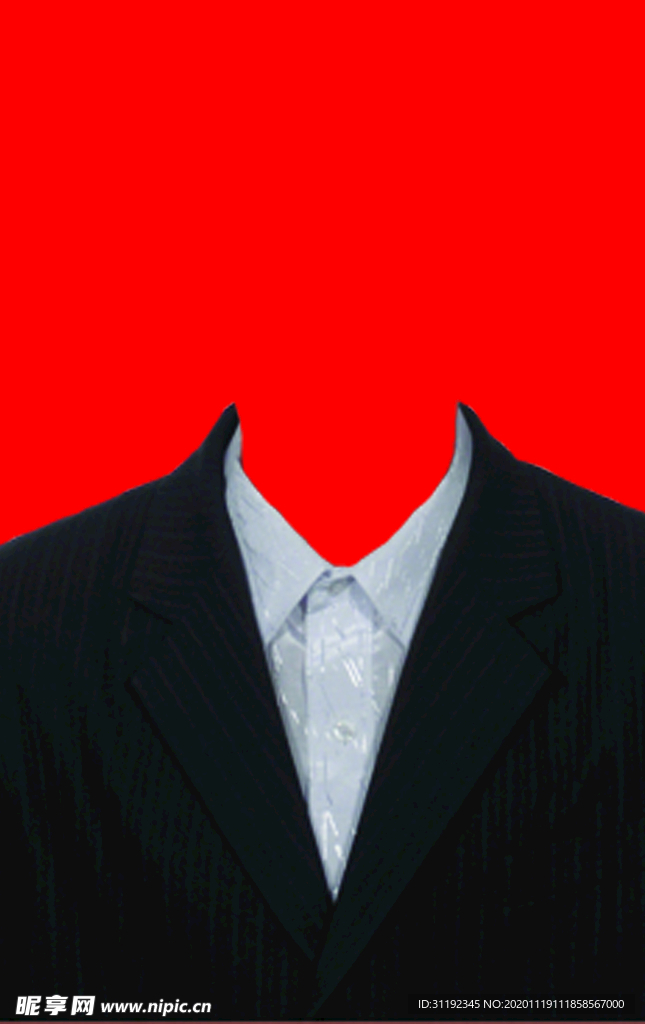 西装证件照模板