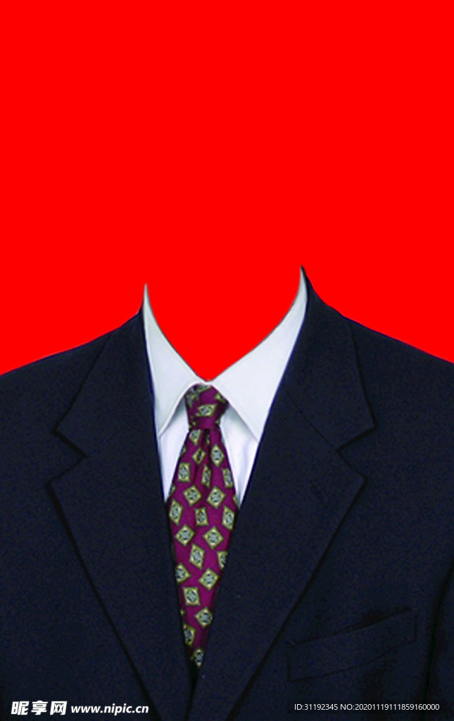 西装证件照模板