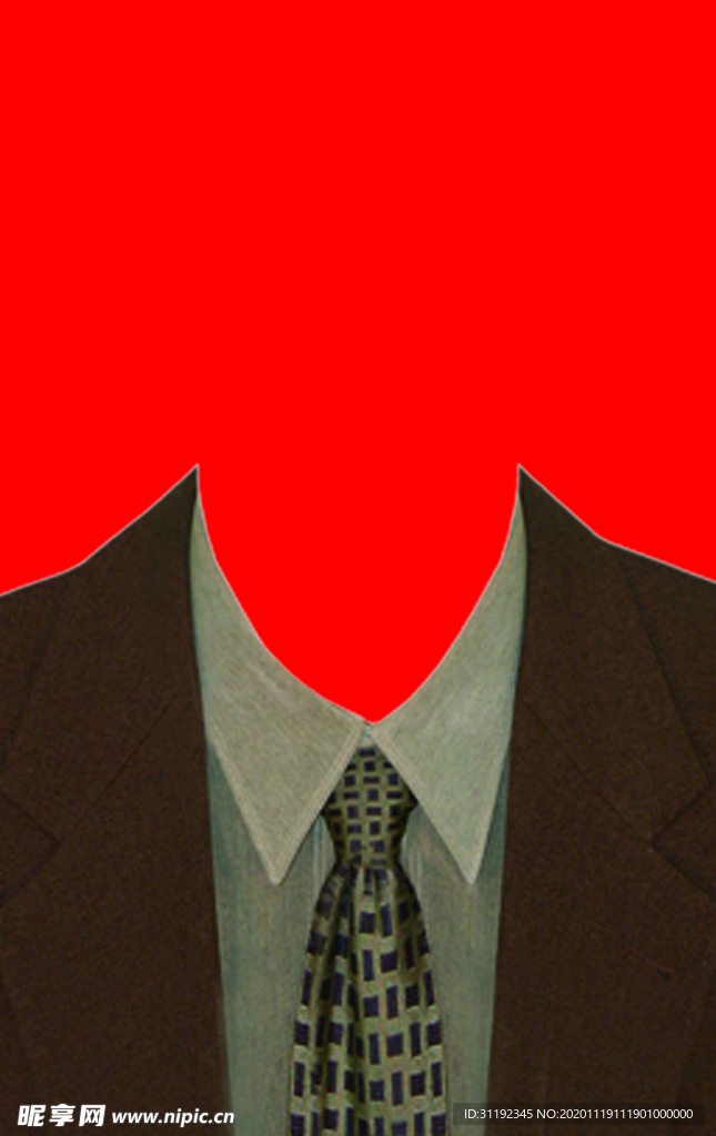 西装证件照模板