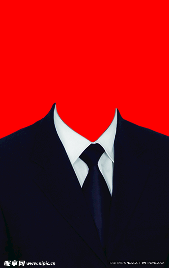 西装证件照模板