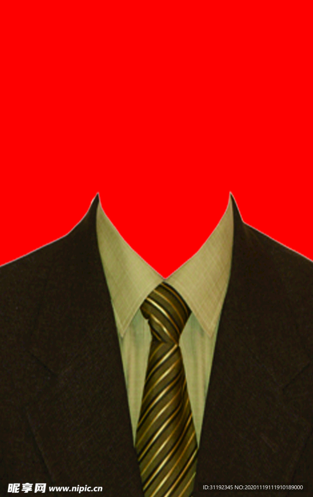 西装证件照模板