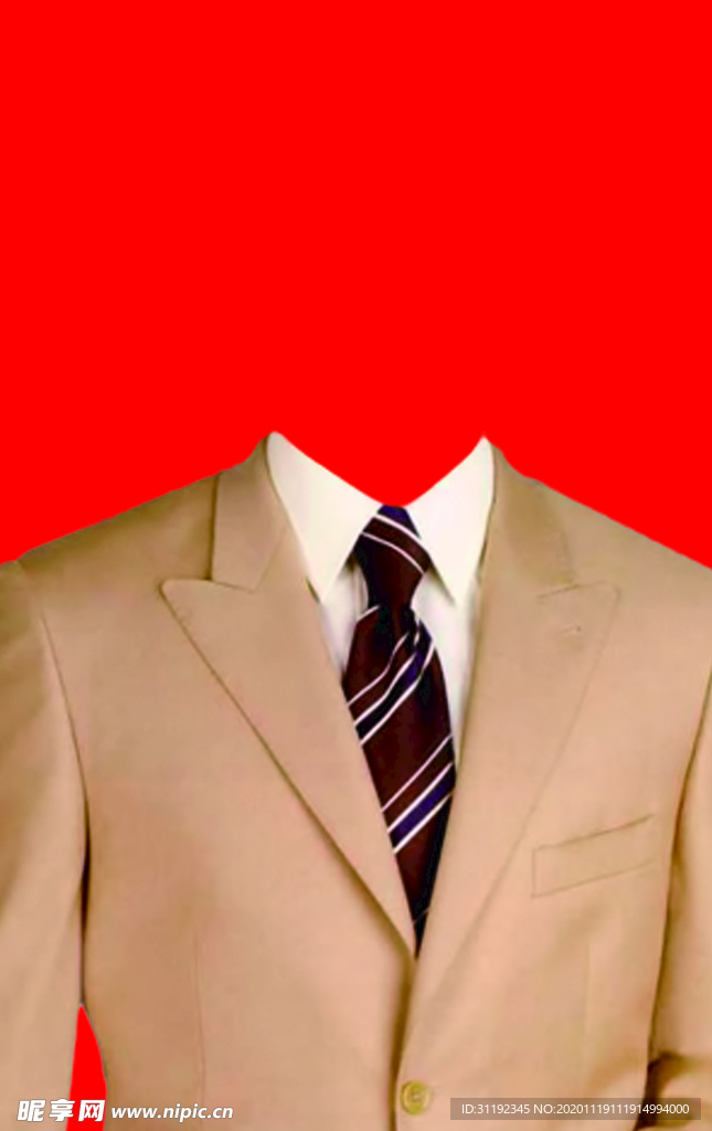 西装证件照模板