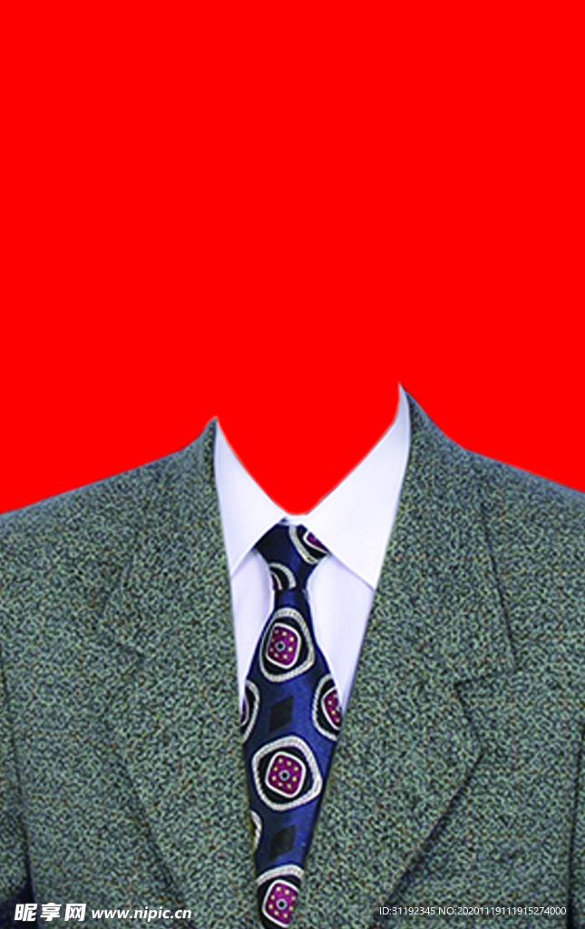 西装证件照模板