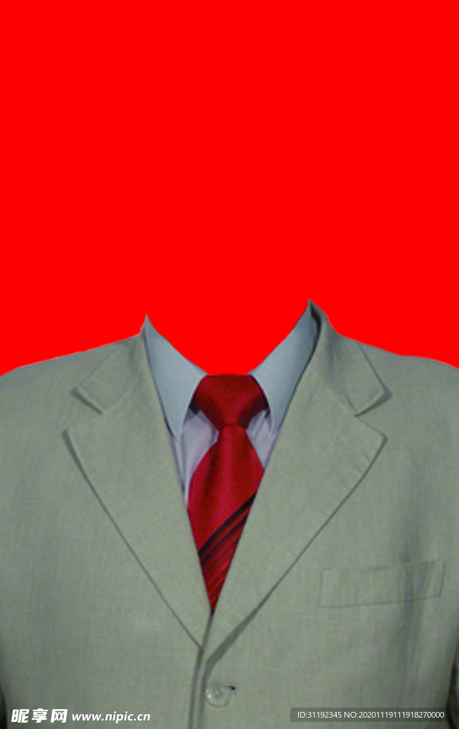 西装证件照模板