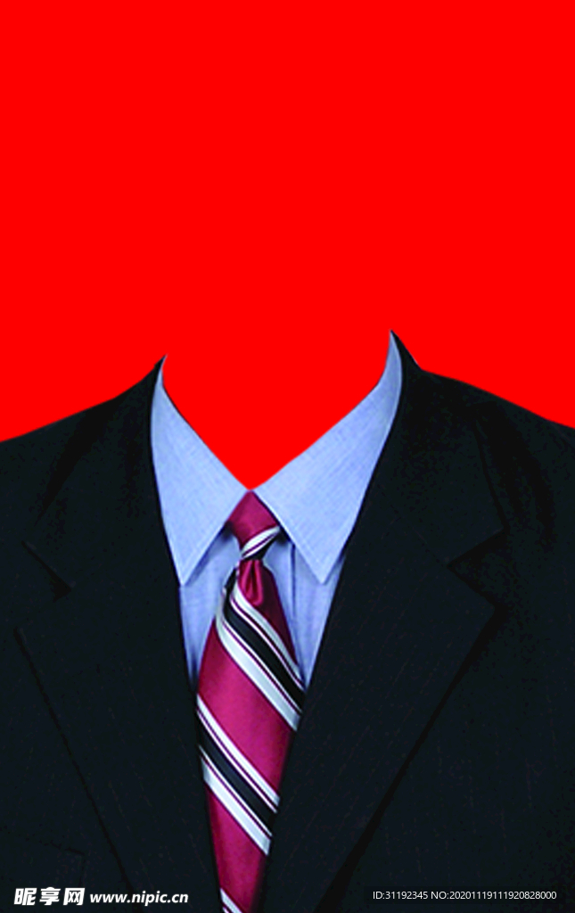 西装证件照模板