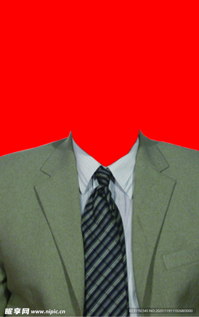 西装证件照模板