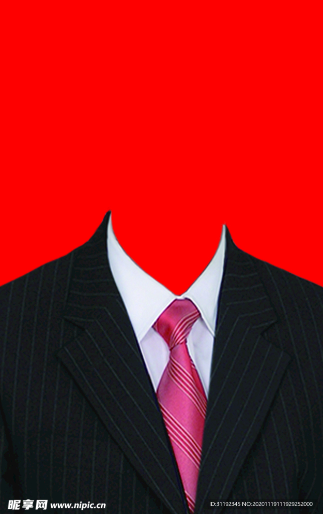 西装证件照模板