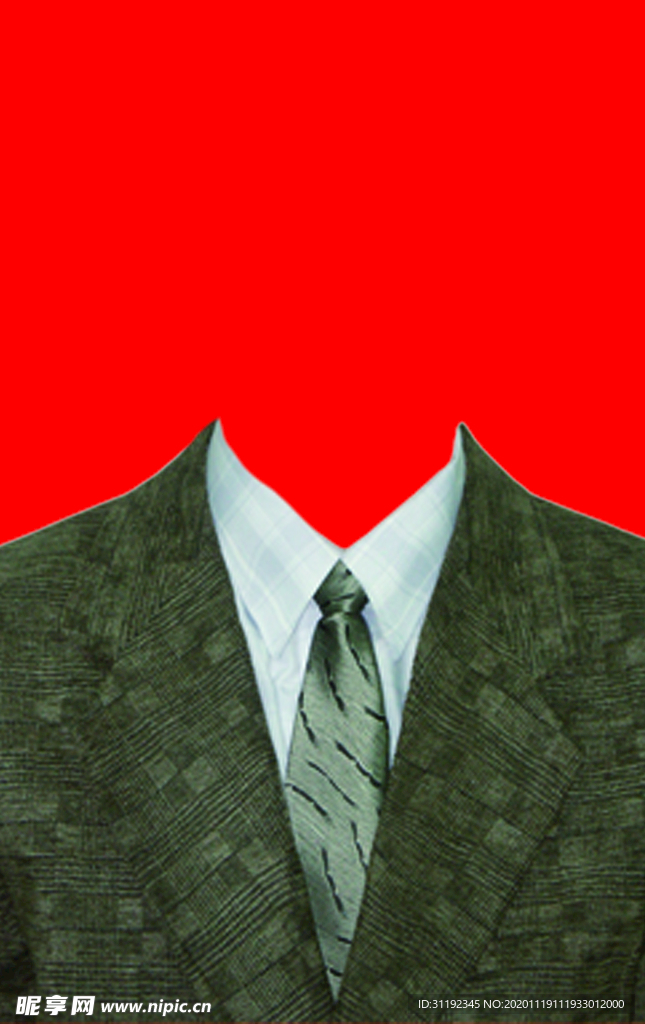 西装证件照模板