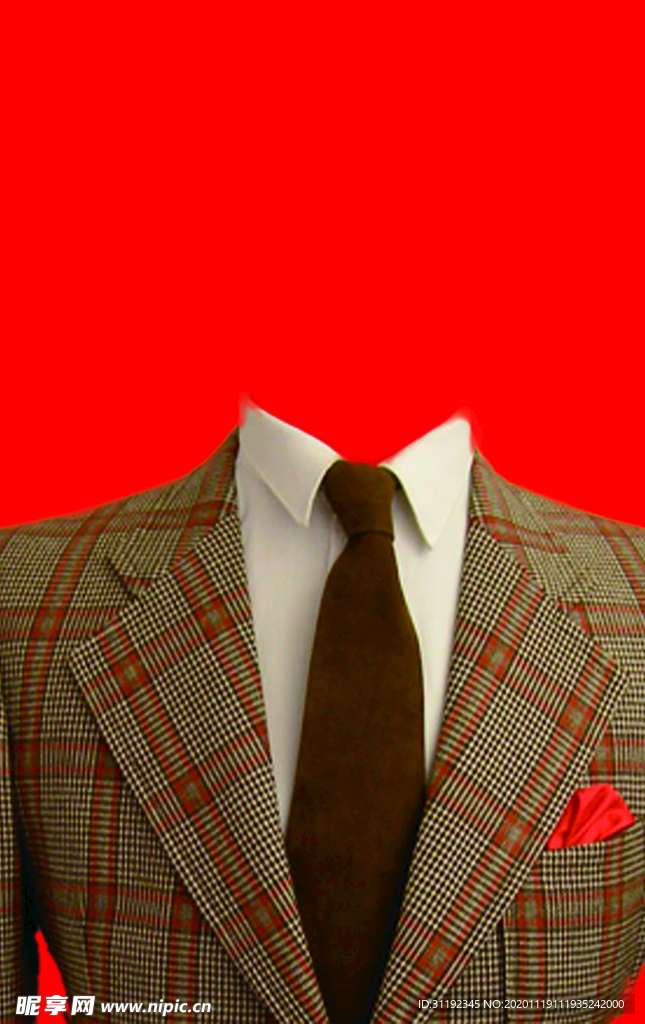 西装证件照模板