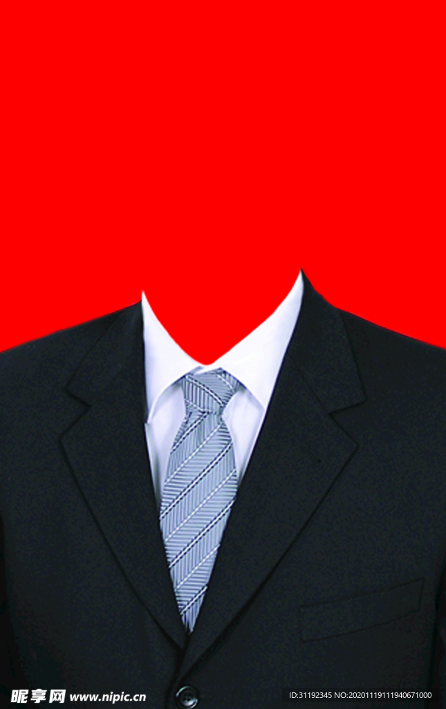 西装证件照模板