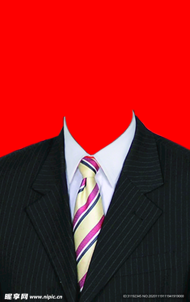 西装证件照模板