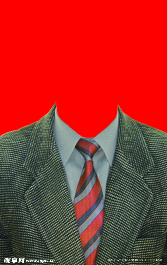 西装证件照模板