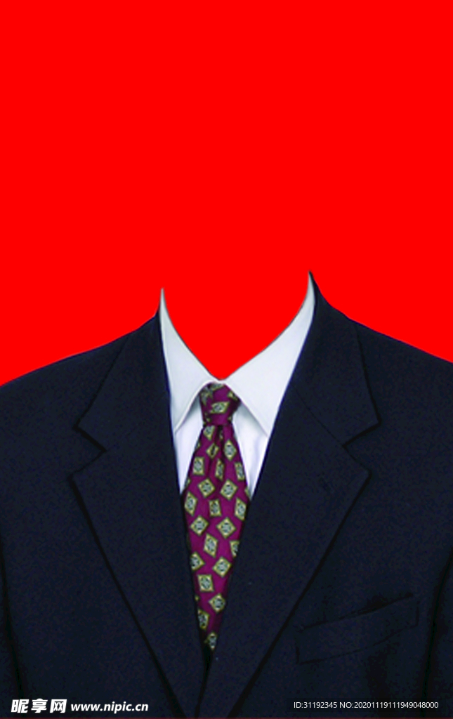 西装证件照模板