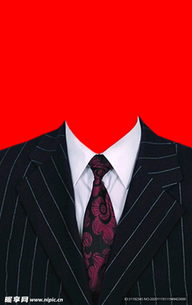 西装证件照模板