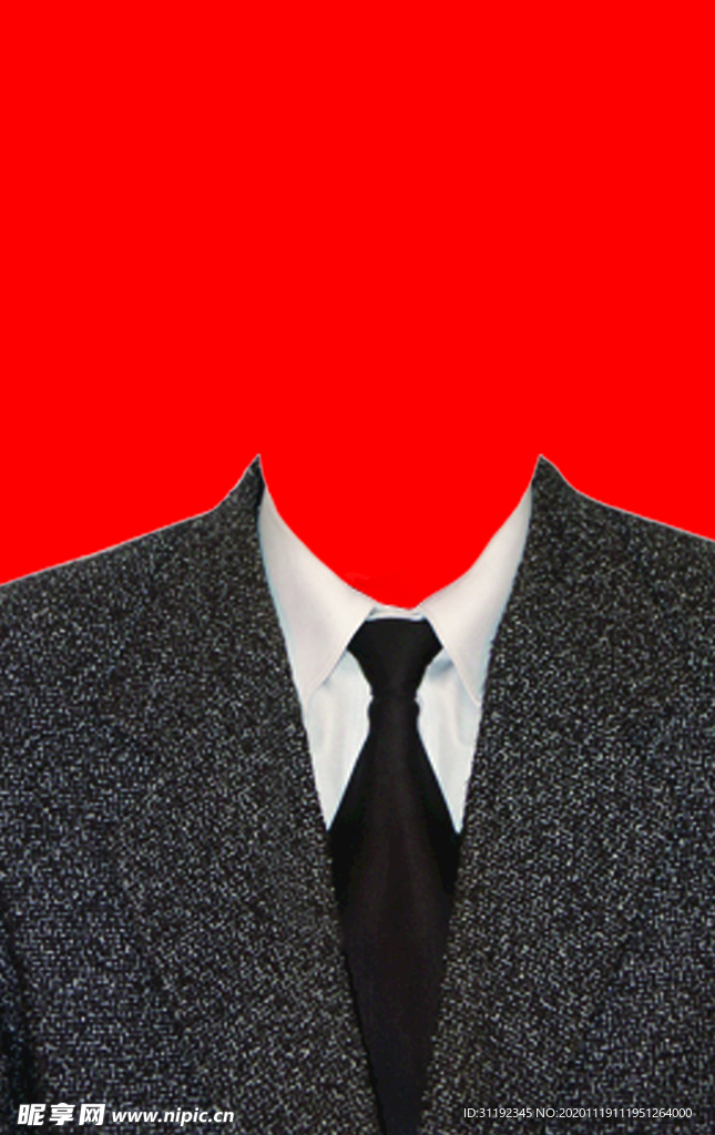 西装证件照模板