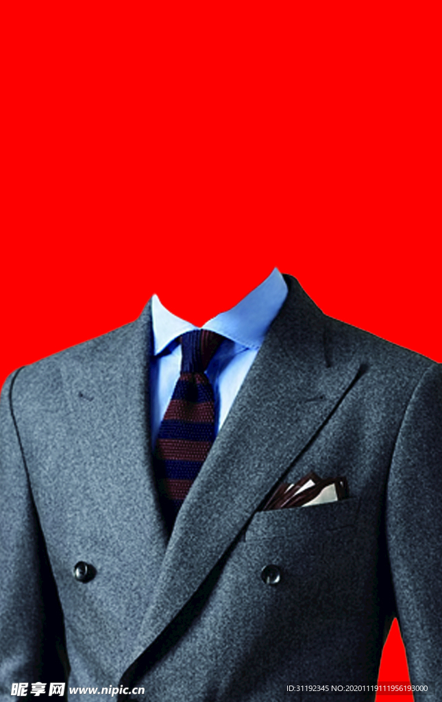 西装证件照模板