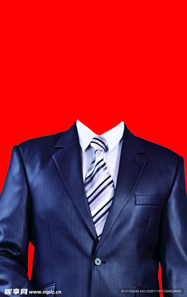 西装证件照模板