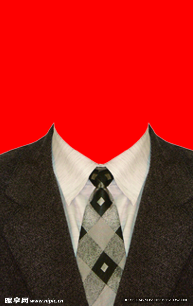 西装证件照模板