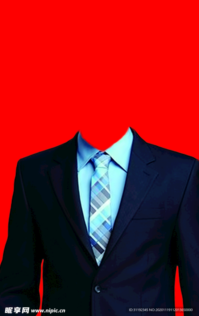 西装证件照模板