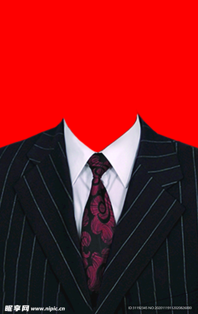 西装证件照模板