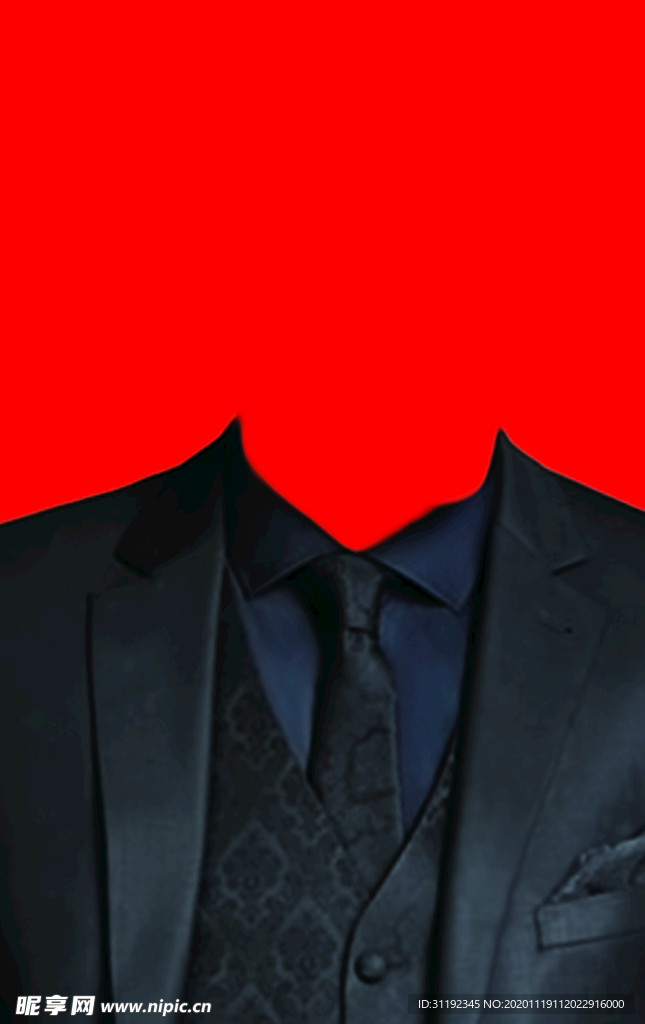 西装证件照模板