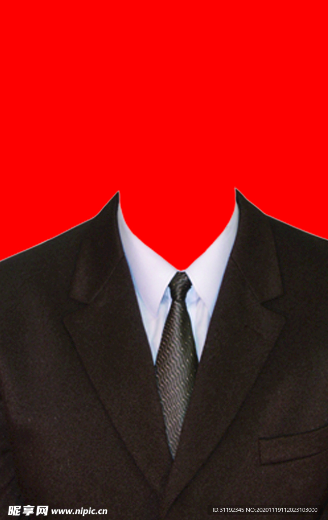 西装证件照模板