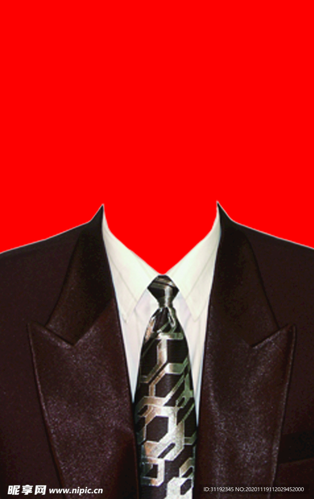 西装证件照模板