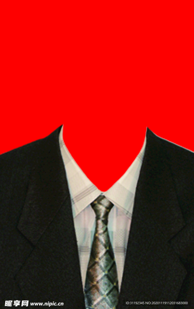 西装证件照模板