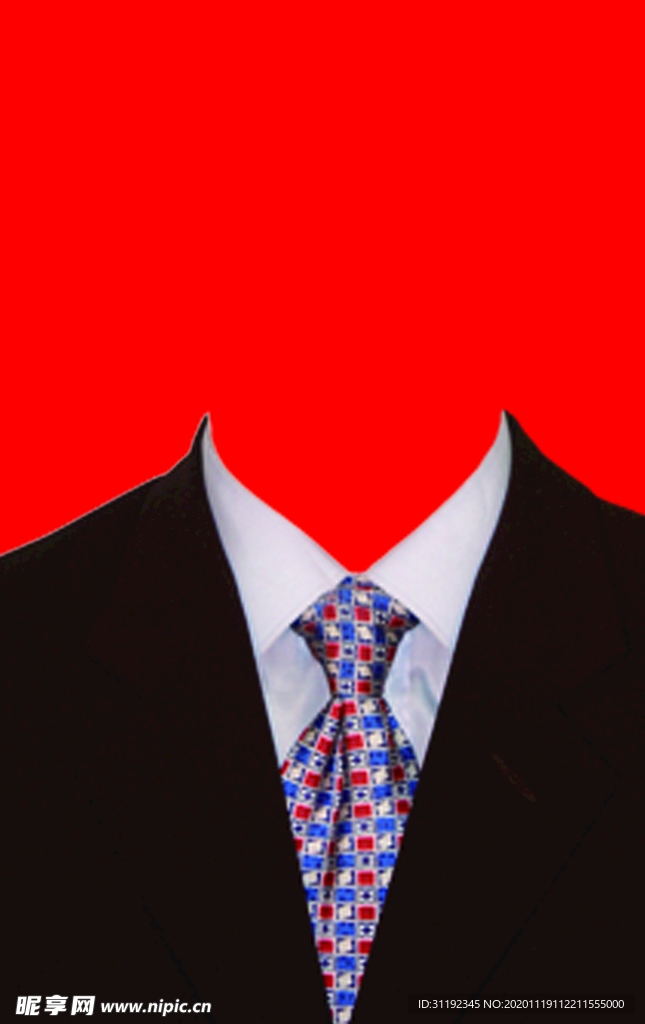 西装证件照模板