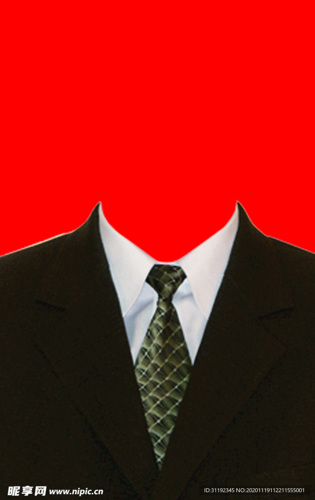 西装证件照模板