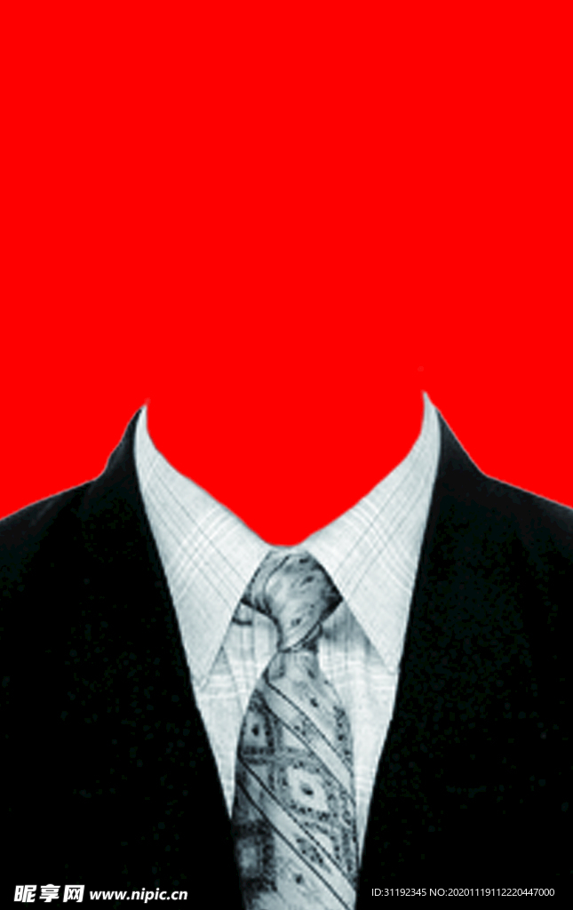 西装证件照模板