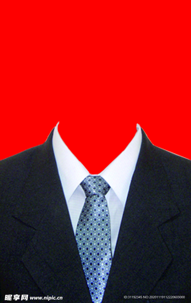 西装证件照模板