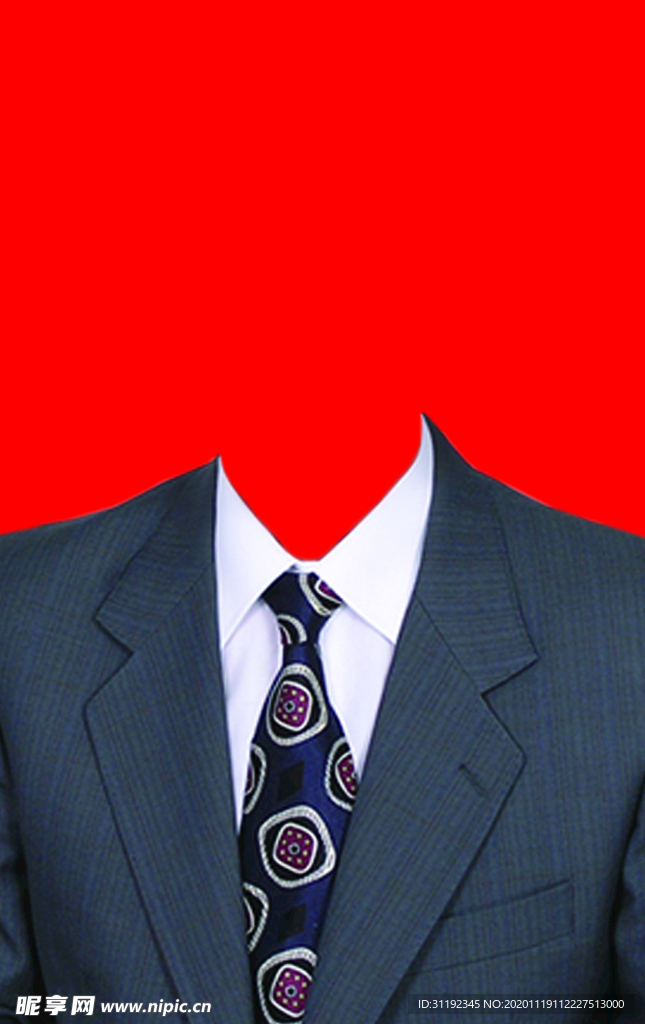 西装证件照模板