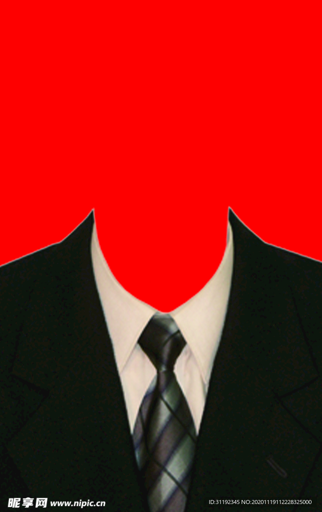 西装证件照模板