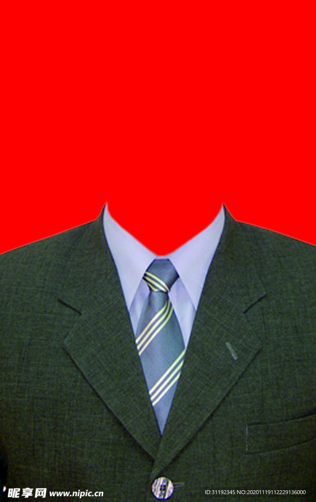 西装证件照模板