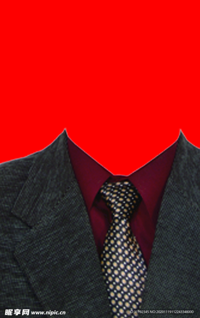 西装证件照模板