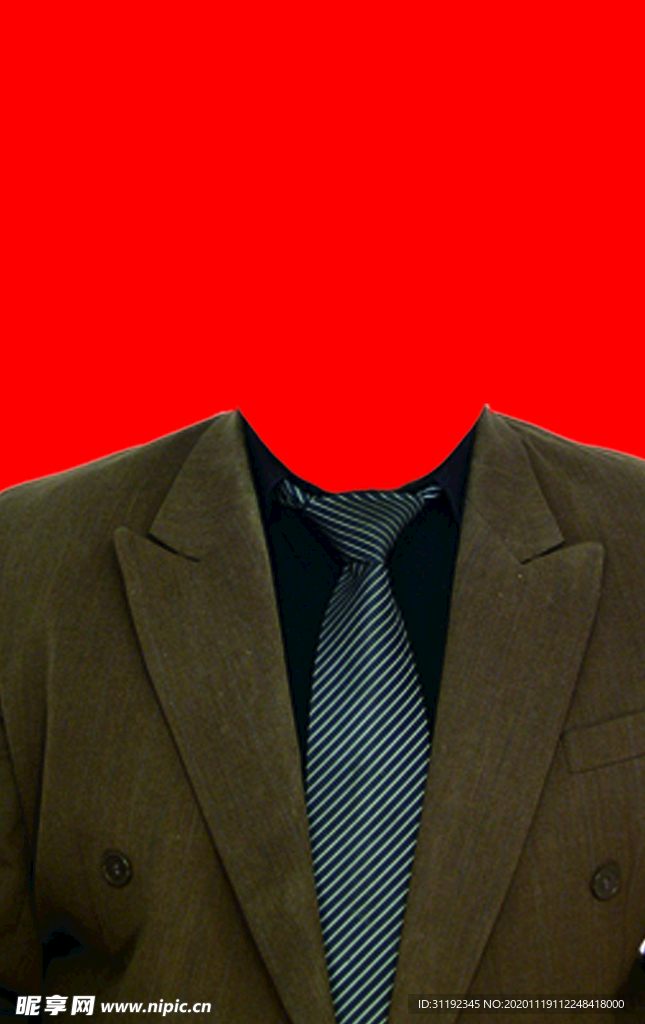 西装证件照模板