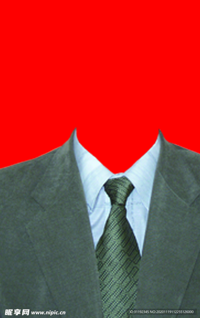 西装证件照模板