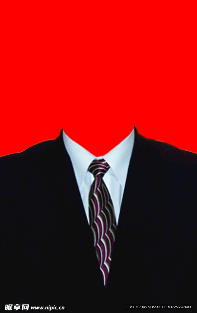 西装证件照模板