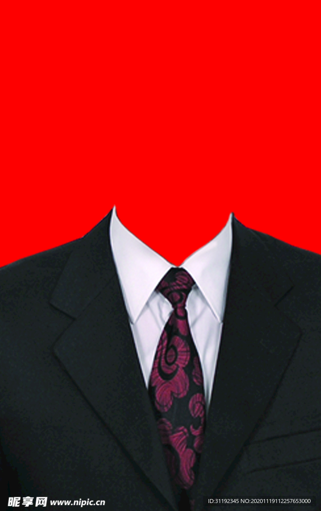 西装证件照模板