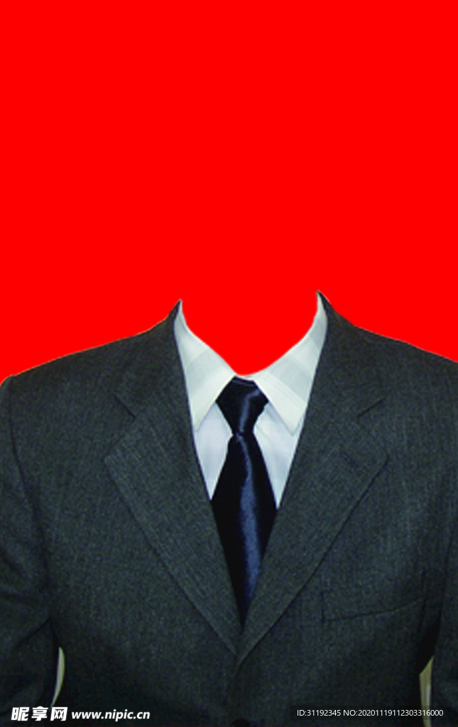 西装证件照模板