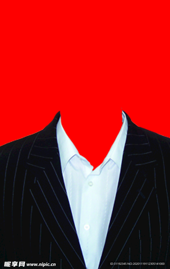 西装证件照模板