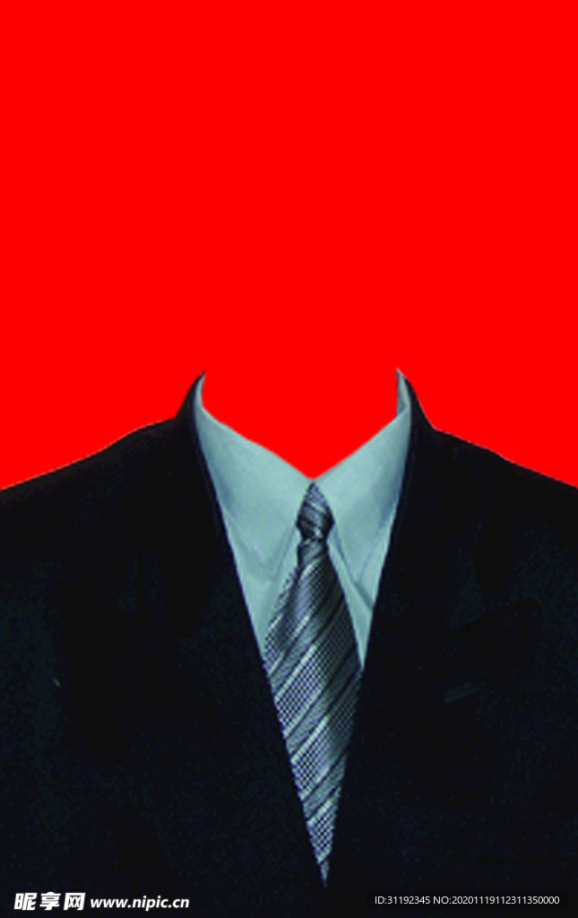 西装证件照模板