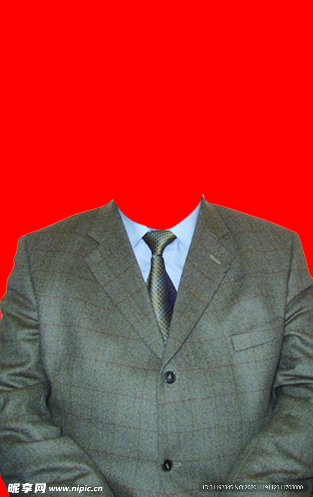 西装证件照模板