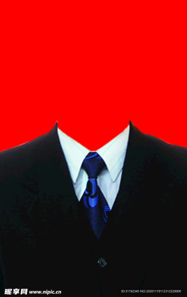 西装证件照模板